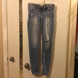 Hollister Jeans. Distressed look and embellished